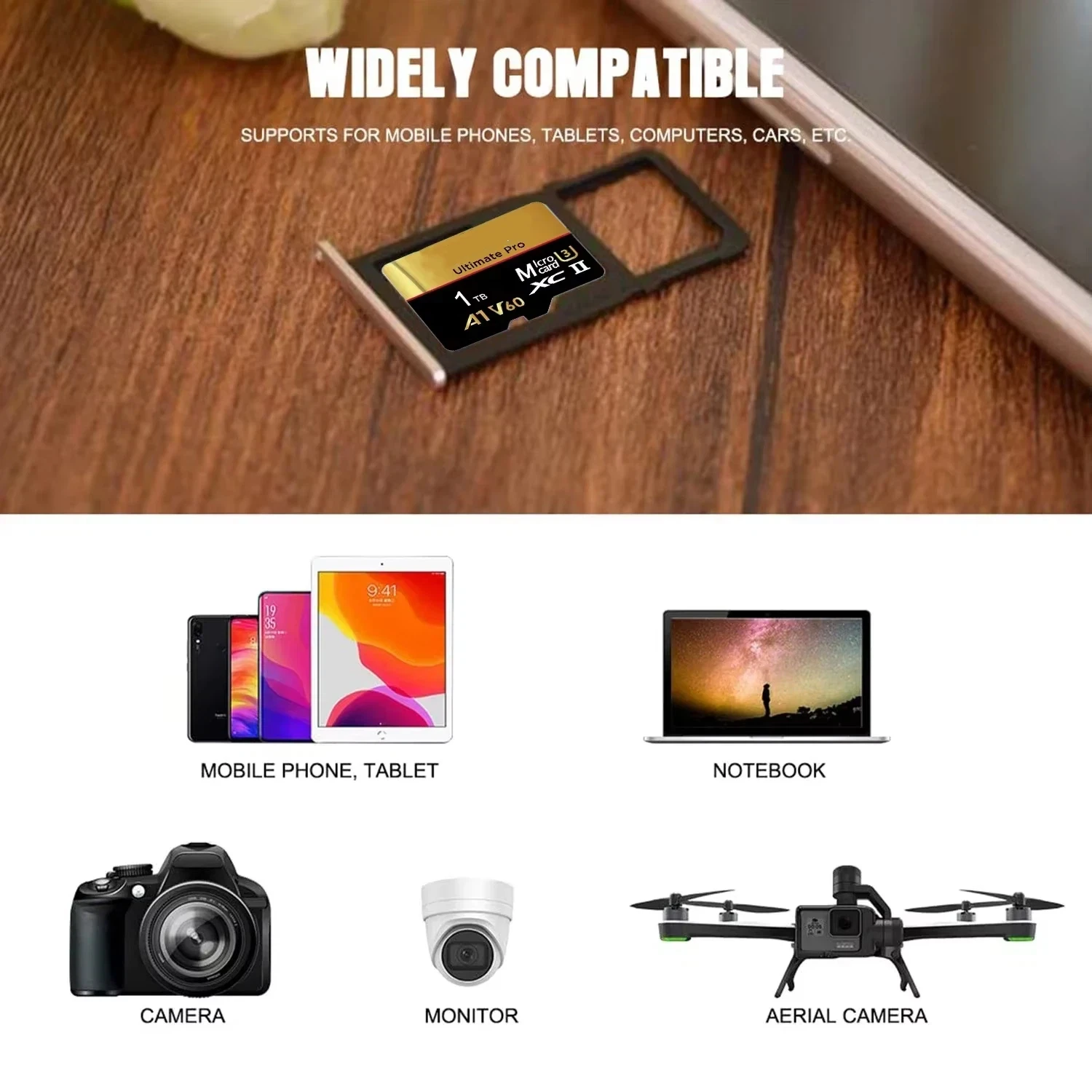 Speicherkarte 1TB Speicherkarte 512GB Tf SD-Karte Große Kapazität Flash-Karte Hochgeschwindigkeits-Flash-Laufwerk Für PC/Telefon/Mac/Kamera Neu – Detail 1