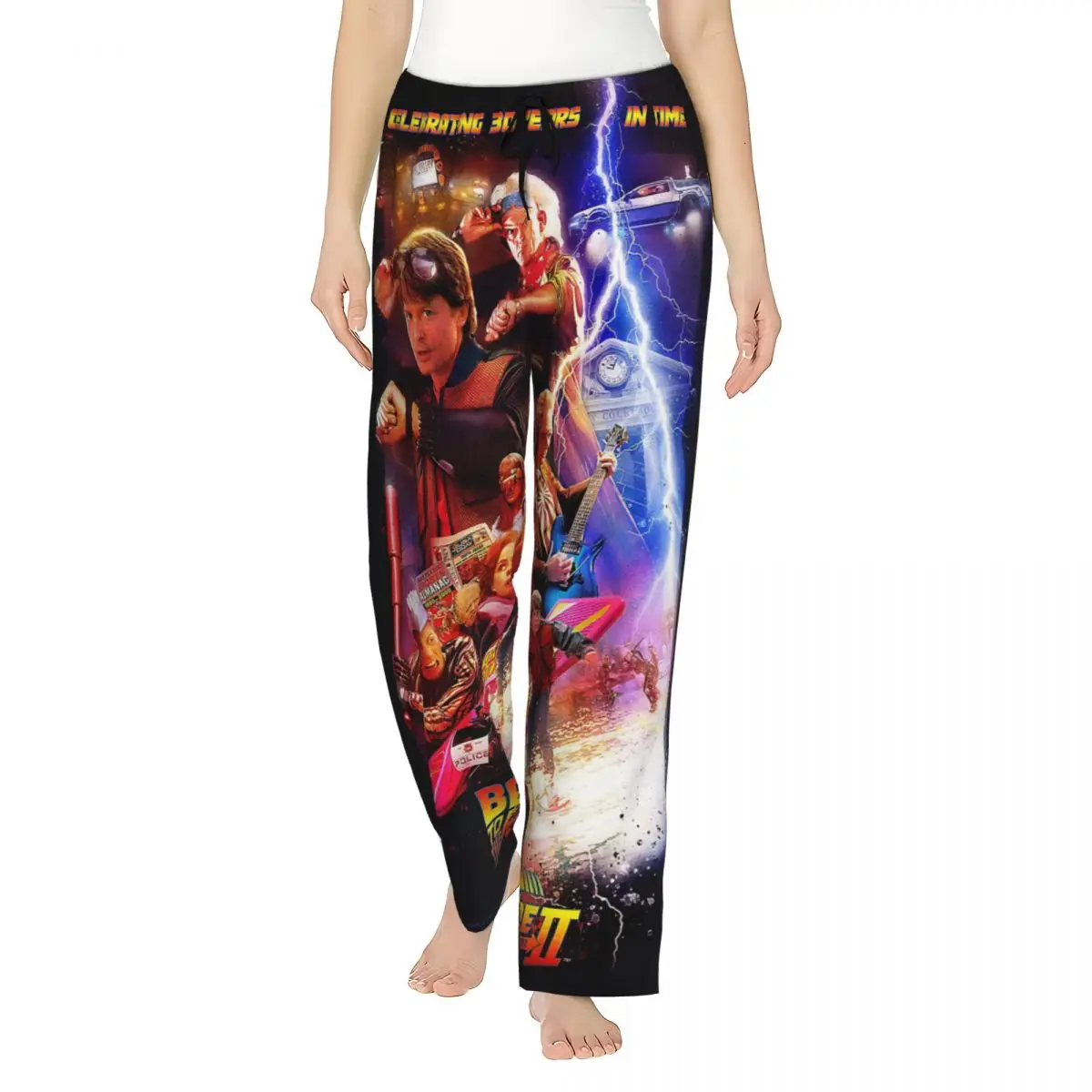 

Back To The Future Women's Lounge Pants Loose-Fit TV Show Pajama Pants Dorm Pj Bottoms