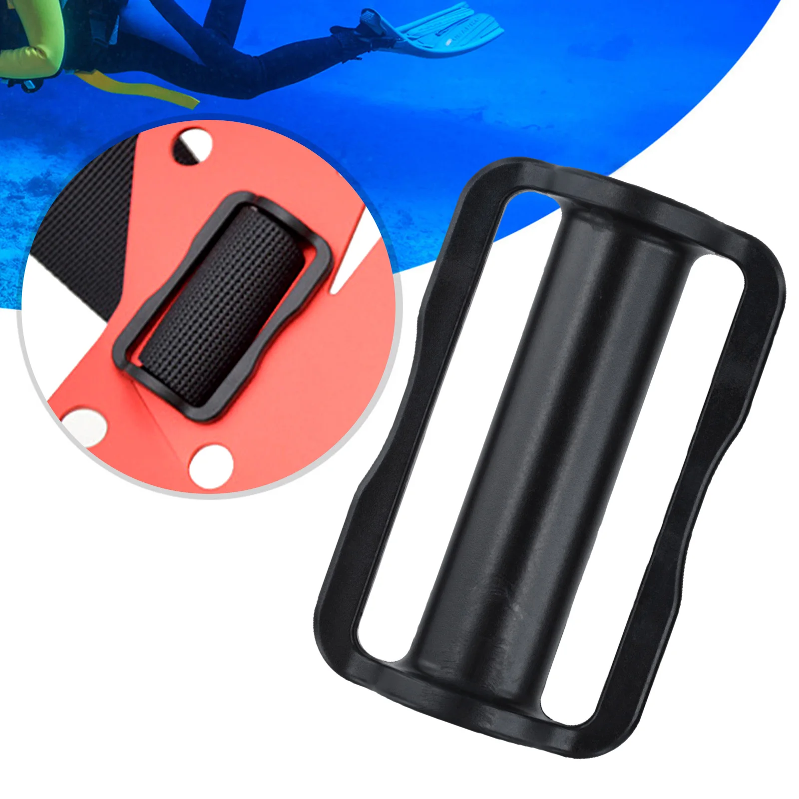 

Slide Buckle Belt Retainer For Diving For Free Diving Lightweight Plastic Steel Scuba Slide Keeper Harness Belt