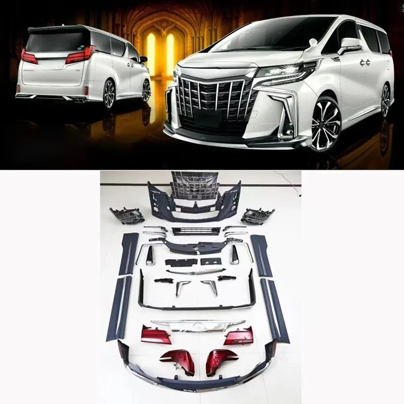 Car Accessories Alphard 2008-2014 Car Body Kits 2018 Upgrade 1:1 Front Rear Lip Tail Lights New Bumper For Series 35 Alphard 20