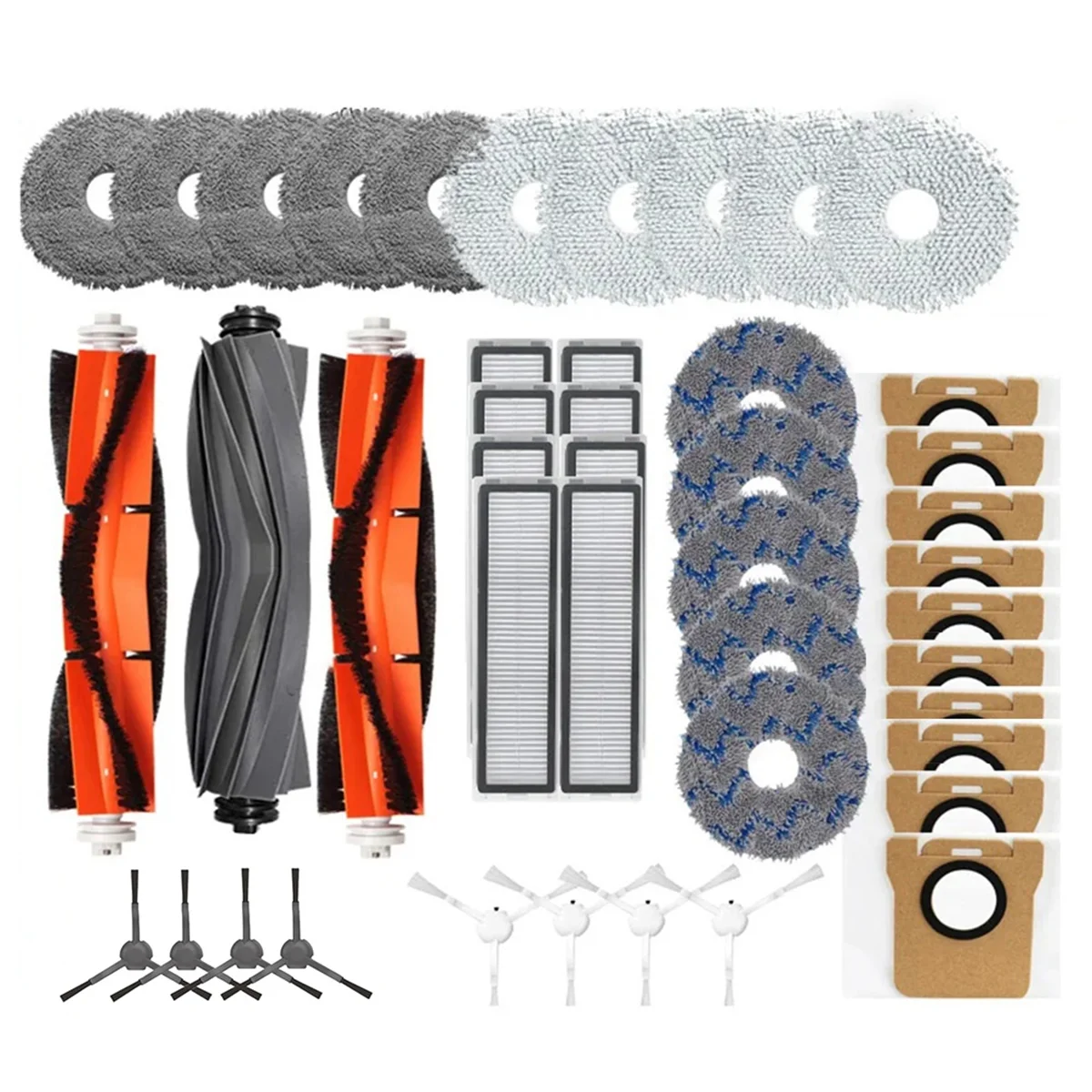 Аксессуары для L20 Ultra X20 Pro/Plus Запчасти Основная боковая щетка Hepa-фильтр Швабра Замена мешка для пыли