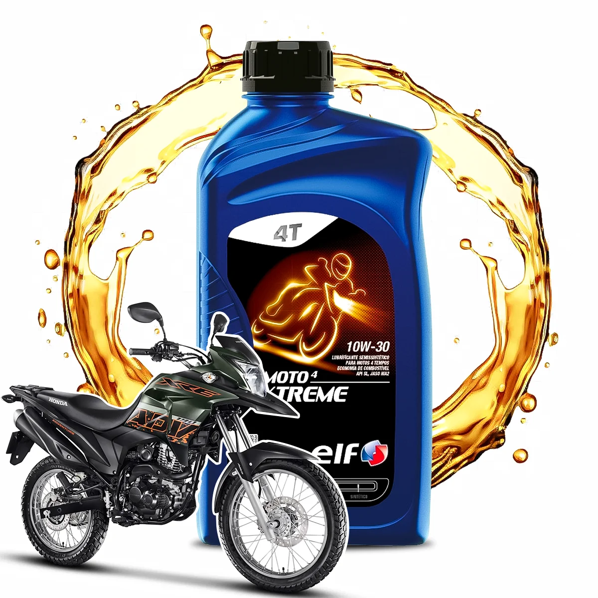 Oil For Honda Xre 190 Elf Semi-synthetic 10W-30 Xtreme