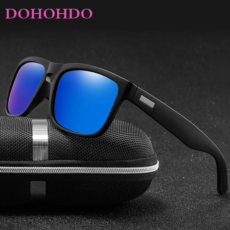 DOHOHDO Men Classic Polarized Sunglasses Male Driving Shades Square Mirror Eyewear Women Driver Safety UV400 Oculos Masculino