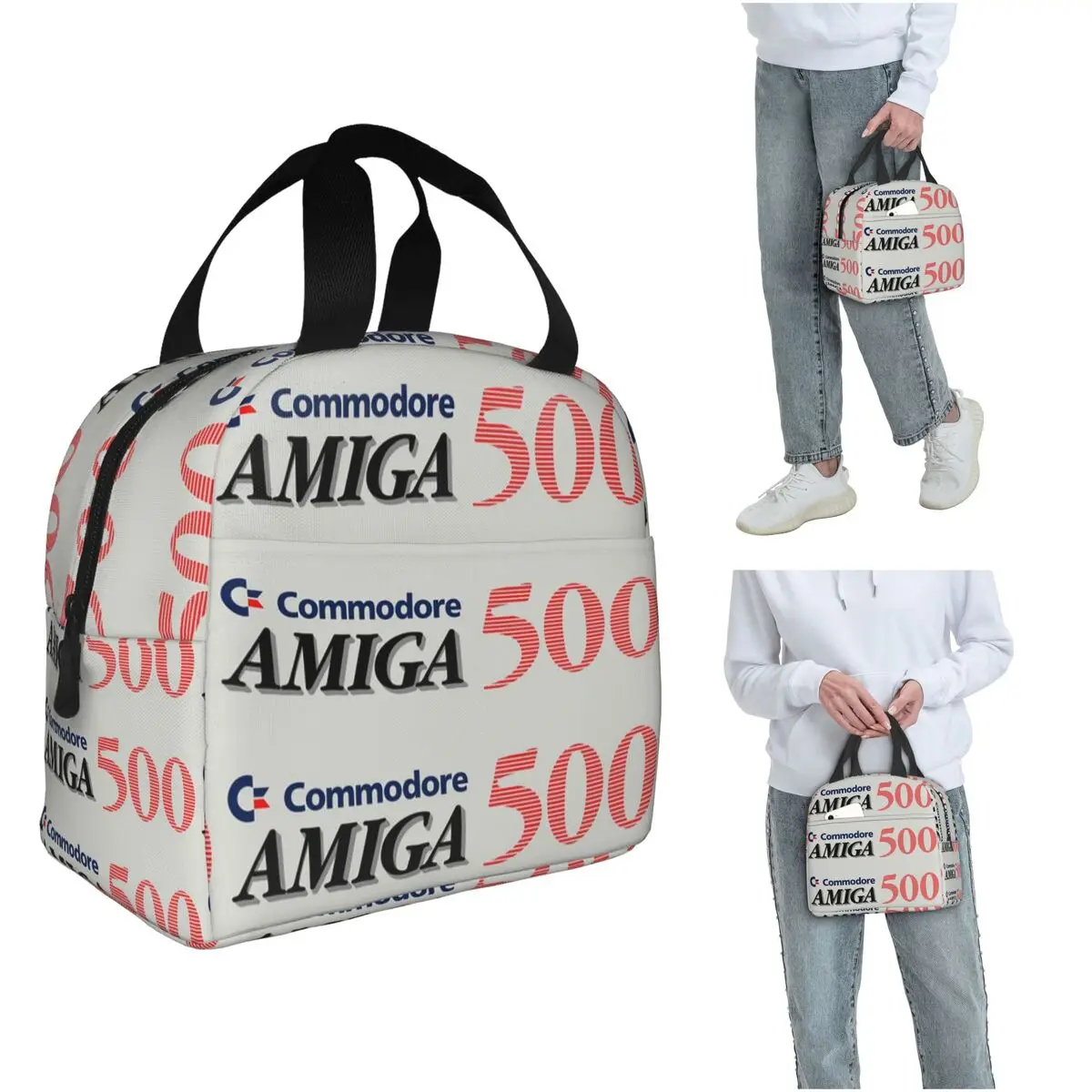 

Commodore Amiga 500 Insulated Lunch Bag for Women Kids Portable Food Boxes Thermal Lunch Box Tote