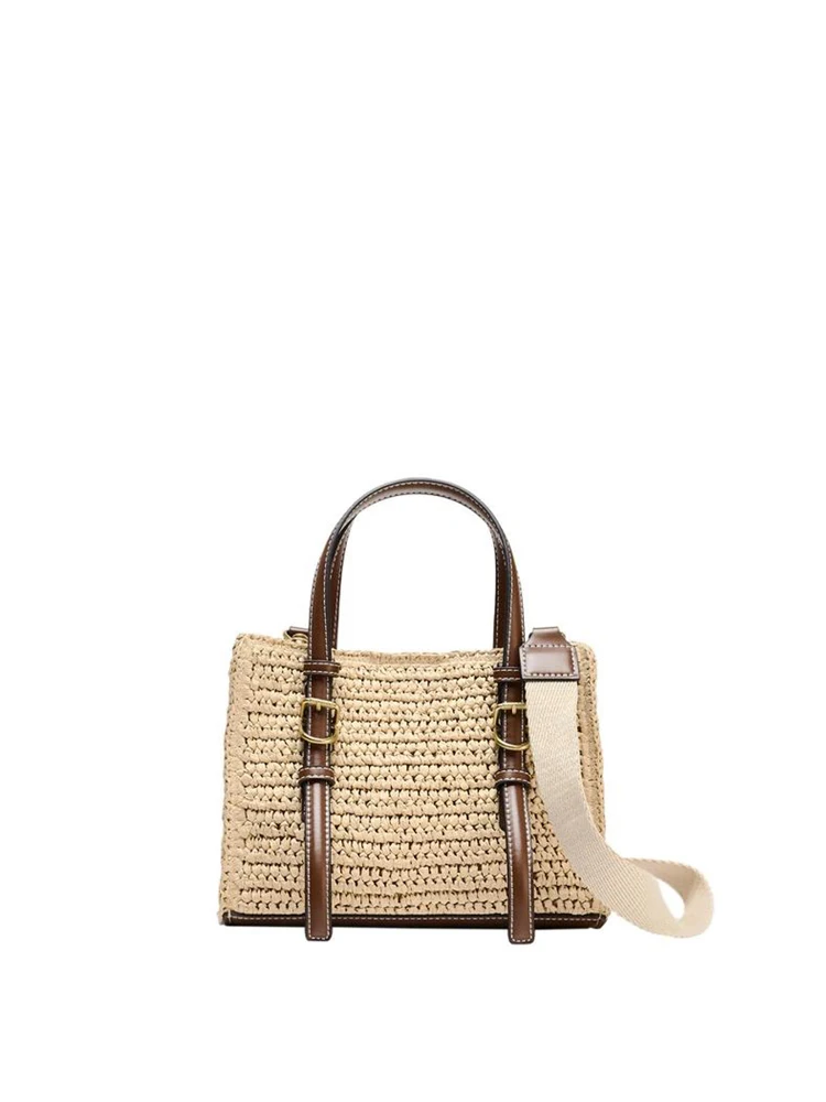 

Винтажная новая сумка ручной работы, женская сумка подмышки, кожаная ручная полая сумка на плечо с травой