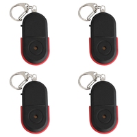 【HOT】4X Mini Anti-Lost Whistle Key Finder Wireless Alarm Smart Tag Key Locator Keychain Tracker Whistle Sound LED Light