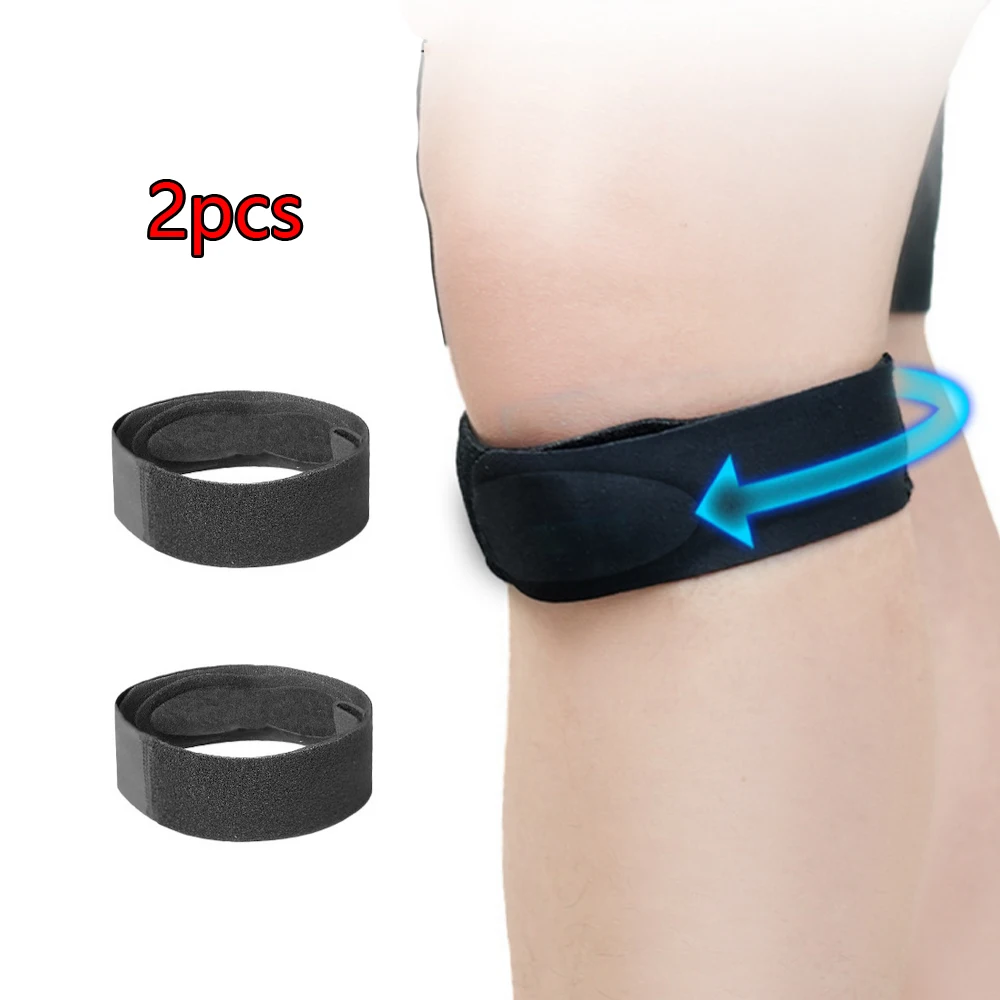 

2PCS Knee Support Band Straps Adjustable Patella Tendon Strap for Men and Women Patella Knee Strap
