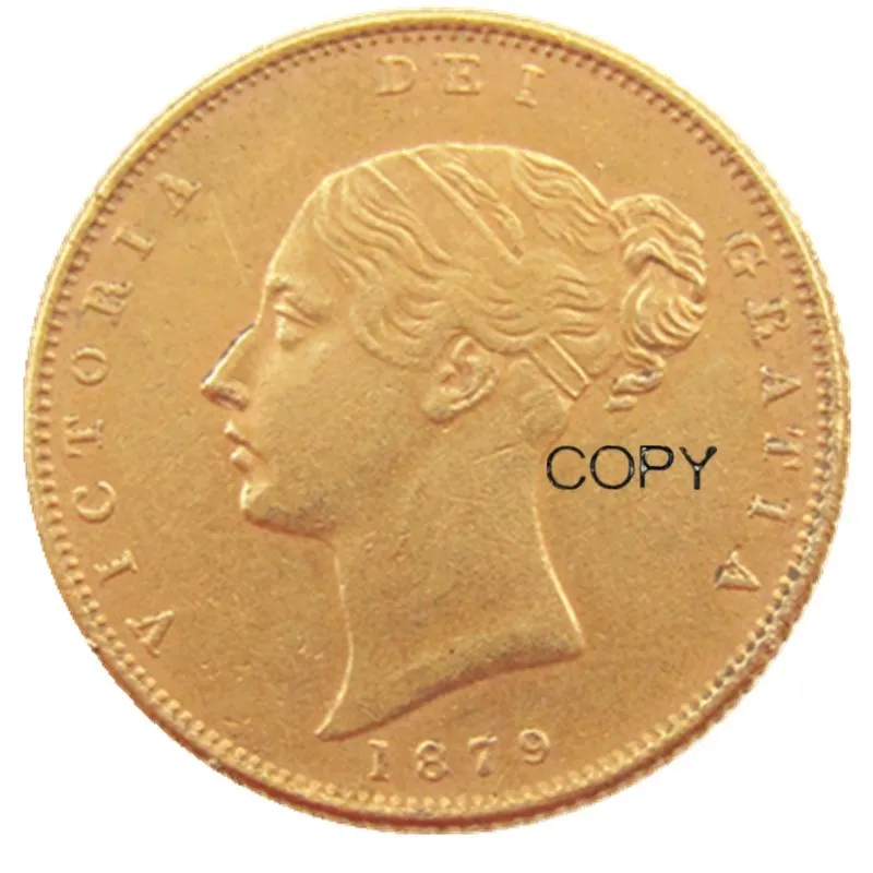 UK A Set Of(1839-1879 )P/S 25pcs Queen Victoria Young Head Gold Coin Very Rare Half Sovereign Die Copy Coins