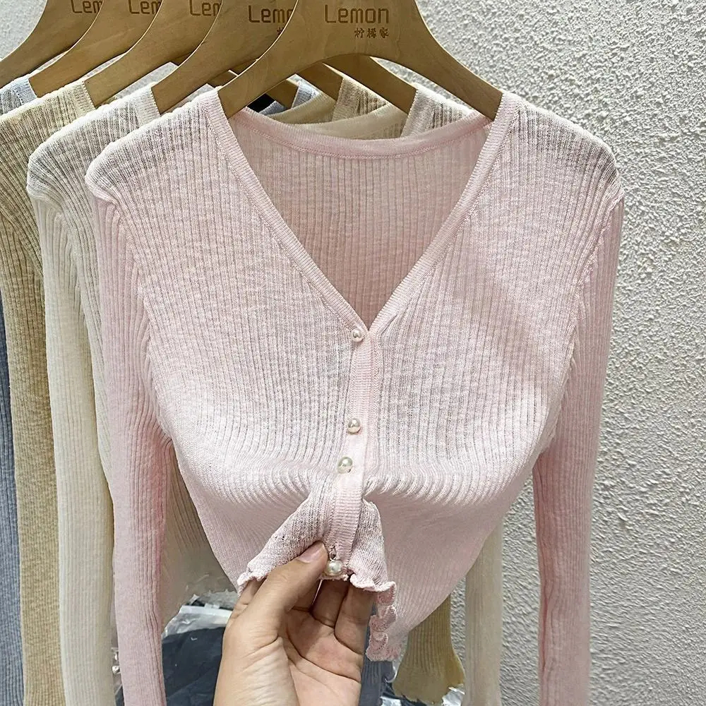 

Summer Ice Silk Long Sleeves Coat Cool Beach Air-Conditioning Shirt Breathable Women's Cardigan for Women