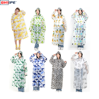 Adult camouflage one-piece eva raincoat full body fashionable green men and women hiking thickened waterproof windshield outdoor