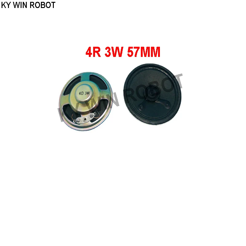 2pcs/lot New Ultra-thin speaker 4 ohms 3 watt 3W 4R speaker Diameter 57MM 5.7CM thickness 12.5MM