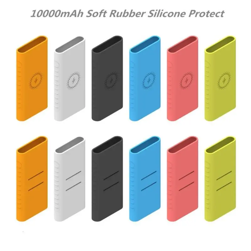 ซิลิโคนป้องกันกรณีสำหรับ 10000mAh PLM11ZM WPB15ZM PLM13ZM Anti-collision Non-SLIP แบตเตอรี่ Dropship