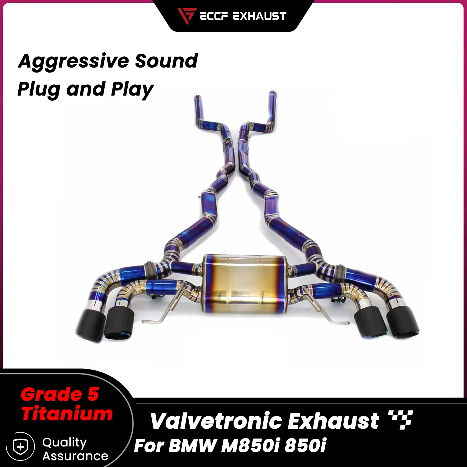 

Sporty TItanium Valvetronic Catback Exhaust for BMW M850i 850i Unleash True Exhaust Performance Easy Installation