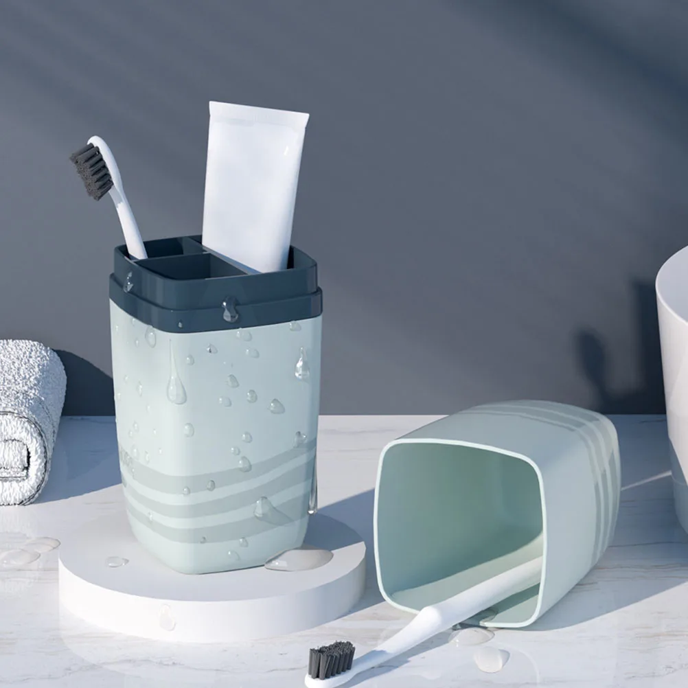 Estuche para cepillos de dientes, caja de pasta de dientes portátil, taza de lavado de viaje, tamaño pequeño, ligero, limpio y ordenado, regalo perfecto al, 3 uds.