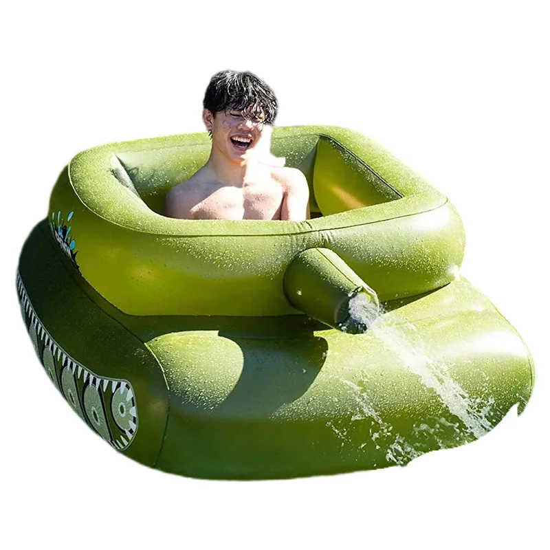

Ready To Ship Inflatable Tank Pool Float With Water Gun Swimming Pool Toys For Kids Adults Inflatable Water Amusement Facilities