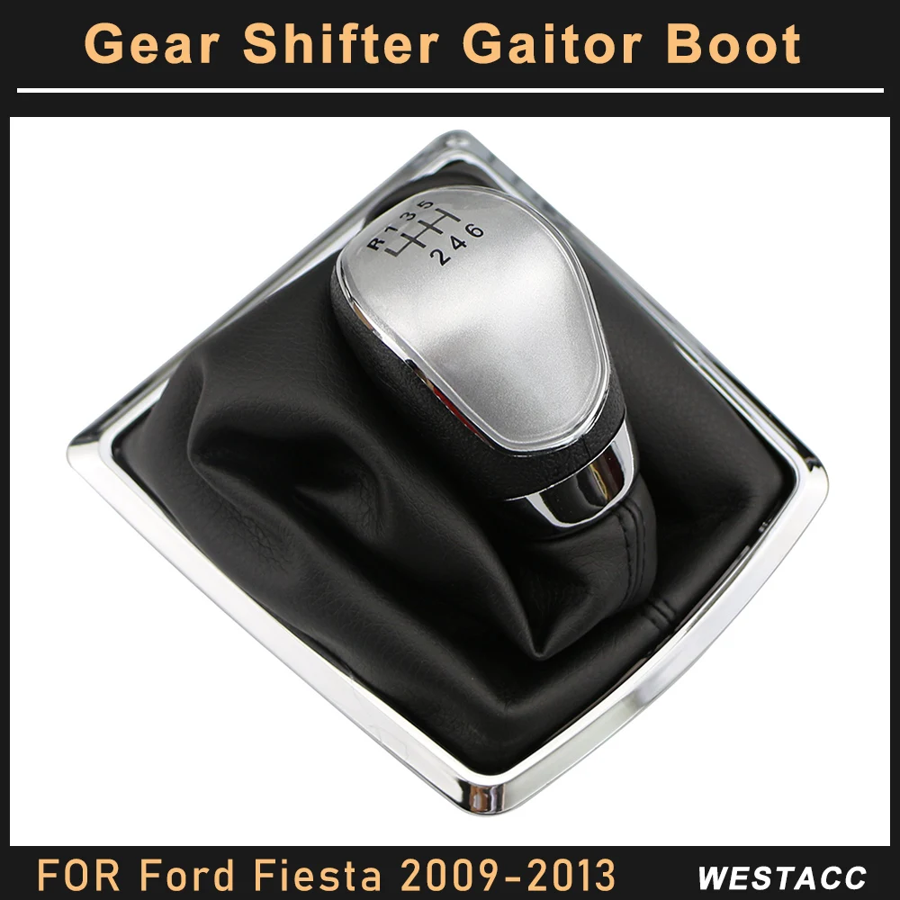 5/6 Snelheid Auto Versnellingspookknop Hendel Shifter Kraag Voor Ford Fiesta 2009 - 2013 Focus Mk2 2005-2011 Gaitor Boot Accessoires