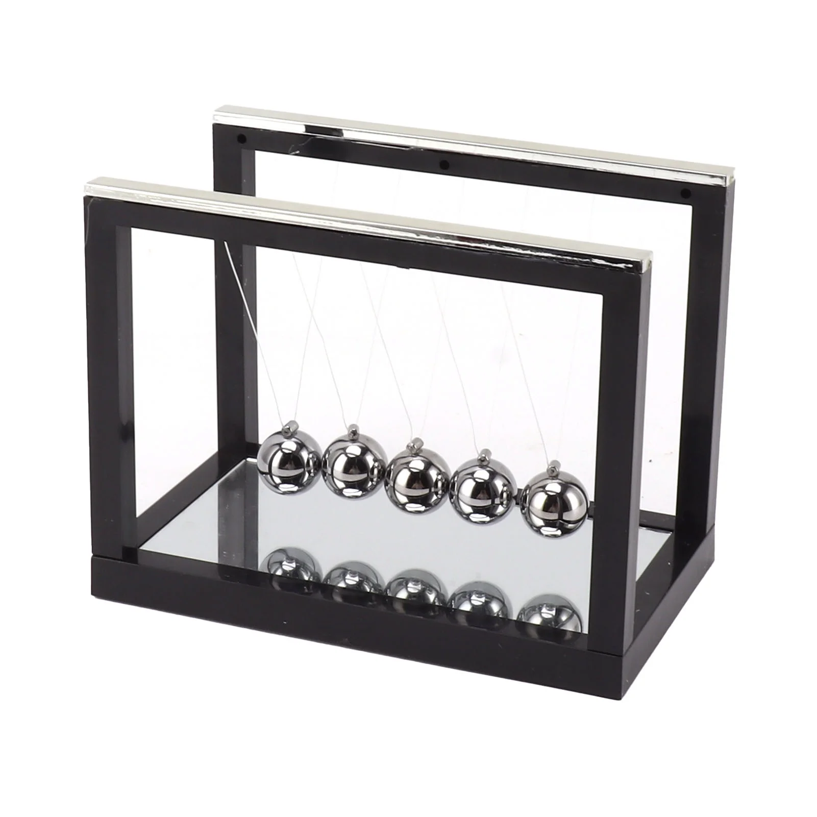 E5 Newton Cradle Balance Balls Stainless Steel Balance Balls Bottom Mirror Stress Reliefswing Balls Kids Desktop Decoration Toy