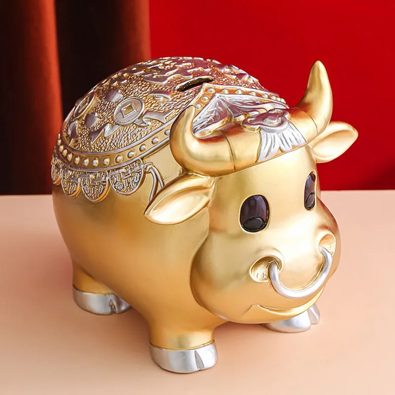 

Cattle Cute Money Boxes Decoration Clear Unique Aesthetic Luxury Chinese Adult Large Piggy Bank Storage Hucha Room Decorations