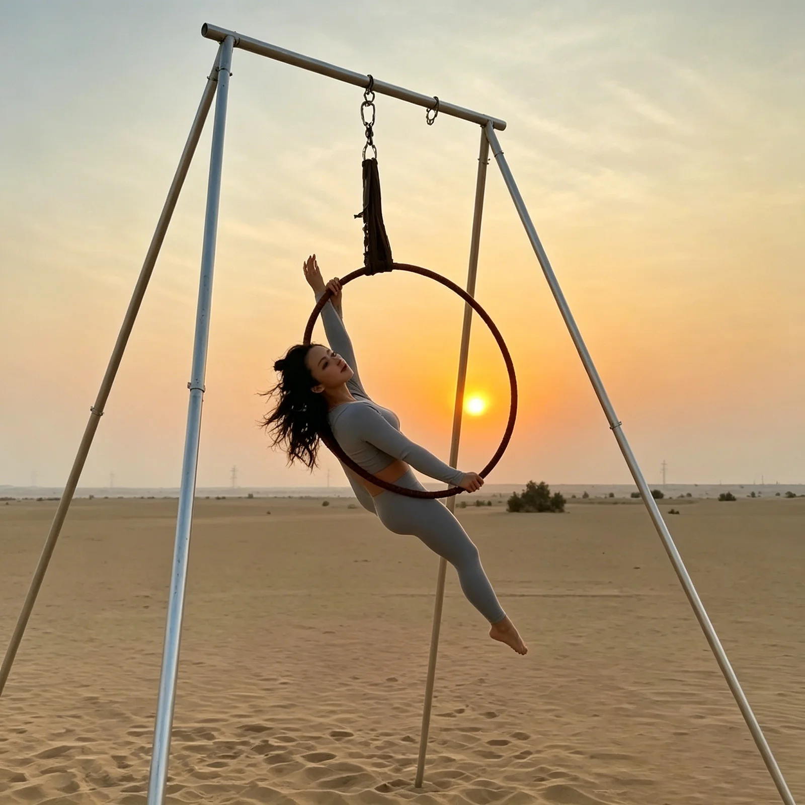 Aerial A-Frame Rig Set, CE & SGS Certified 730kgs/1610 lbs Capacity Aerial Yoga Stand W/Carrying Bag, for Hammocks, Silks & Hoop