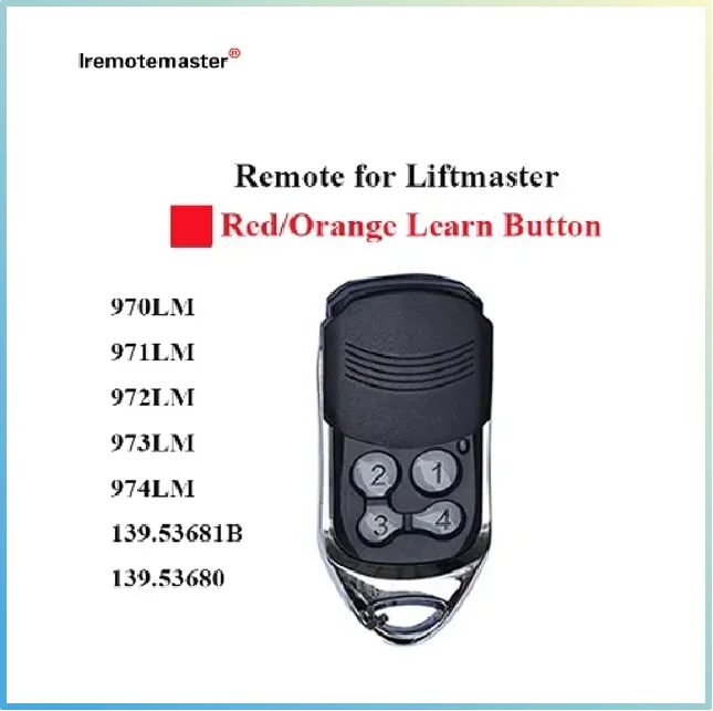 

For Liftmaster 971LM 972LM 973LM 974LM Garage Door Remote Control Transmitter Garage Door Opener 390MHz Red Learn Button