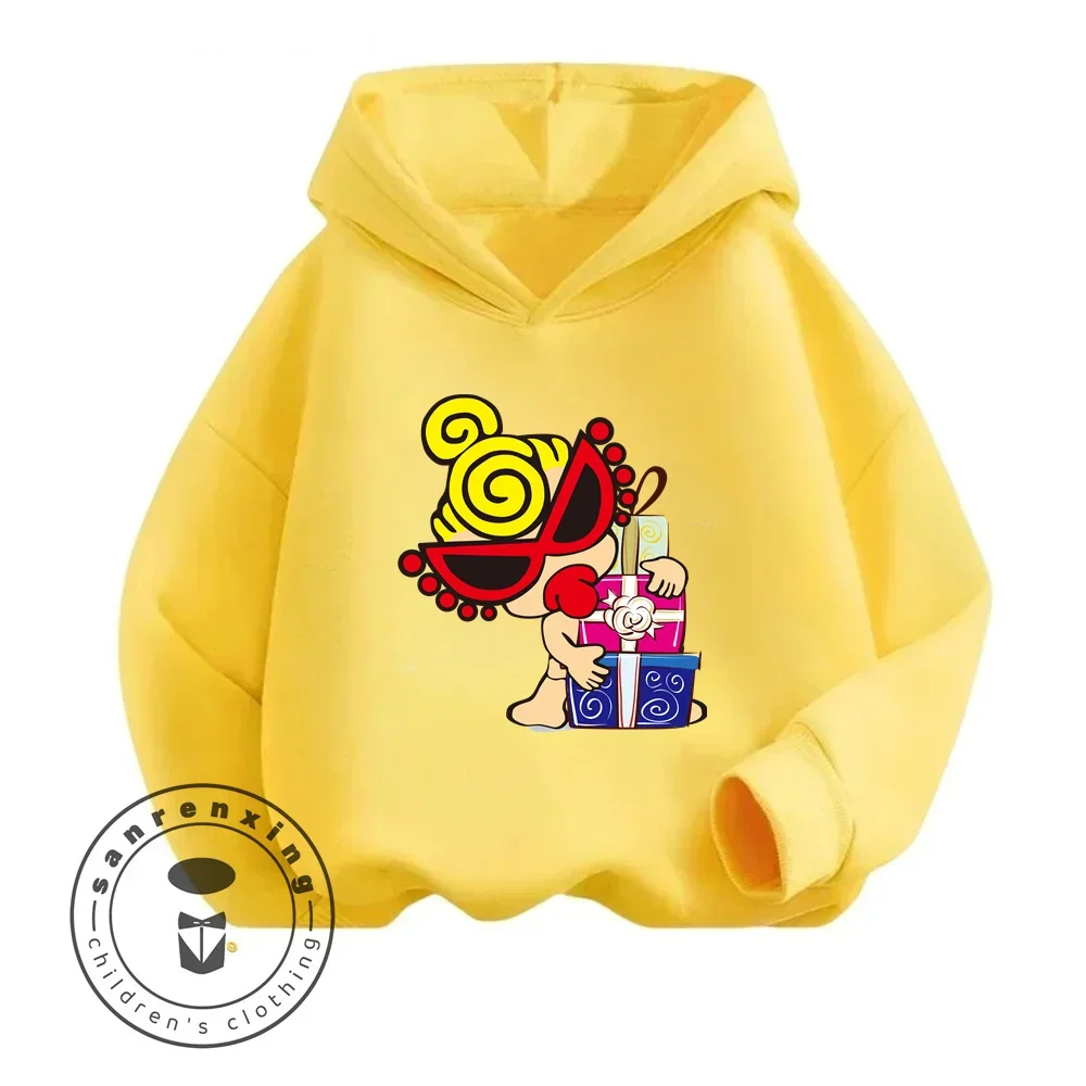 Cute Cartoon Wear Hysteric Mini Patterned Children's Hoodies Featuring Soft Elastic Loose Styles Great for Autumn Winter Seasons