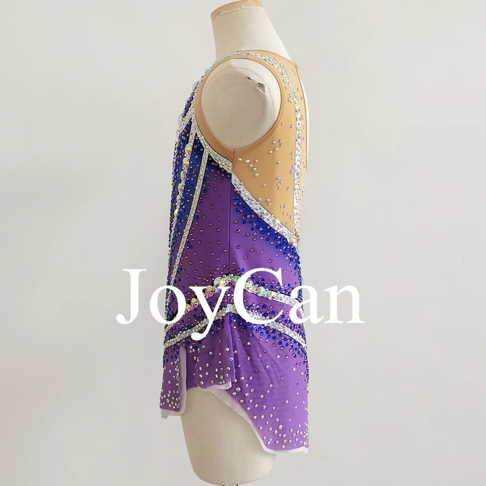 JoyCan Rhthmic Gymnastics Leotards Girls Women Green Spandex Elegant Dance Wear for Competitiion