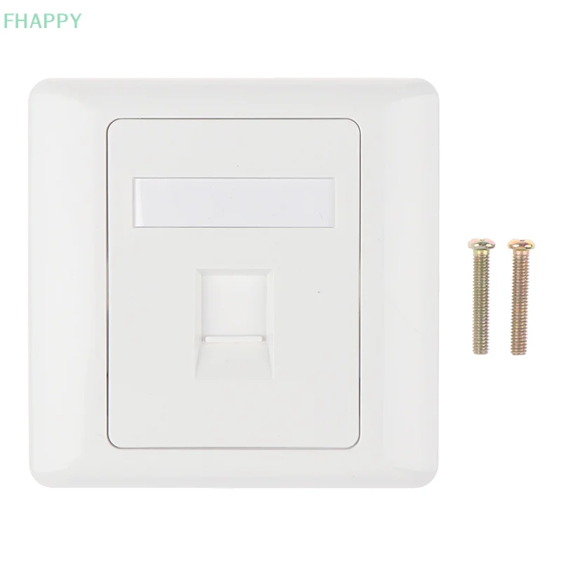 86 Type Single Port RJ45 Wall Flat Face Plate Ethernet Network Socket  Panel