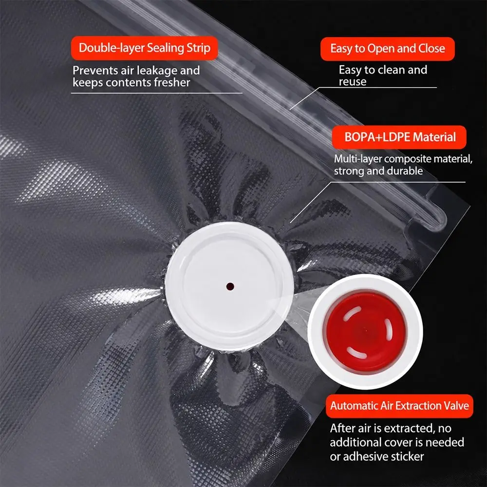 5Pcs Reusable 3D Printer Vacuum Bags Moisture Resistant Dust Resistant 3D Printing Material Bags Dustproof Filament Sealing Bags