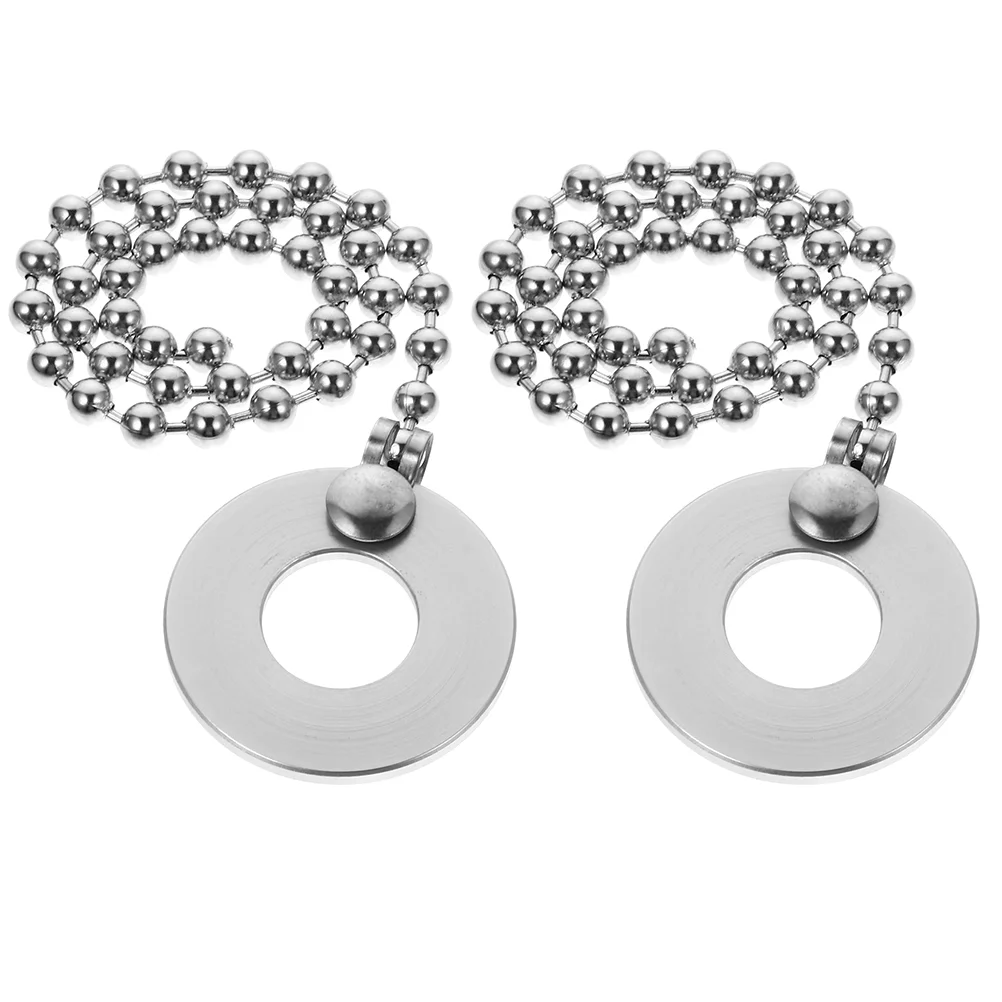 2 Pcs Drum Kit Cymbal Sizzle Chain Replacement Accessories Extension Aluminum Alloy