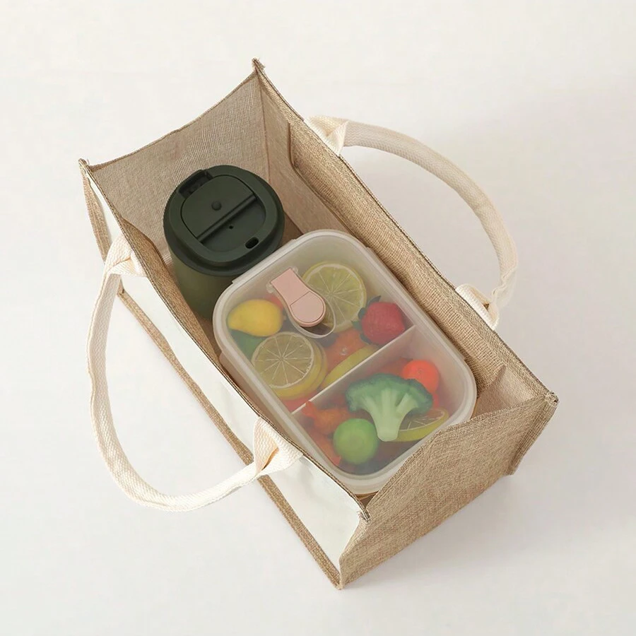 حقيبة يد رجالية بسيطة من الكتان المقلد بلون سادة، سعة كبيرة، حقيبة يد بسحاب، هدية للسفر، حقيبة تسوق، حقيبة التنقل اليومية