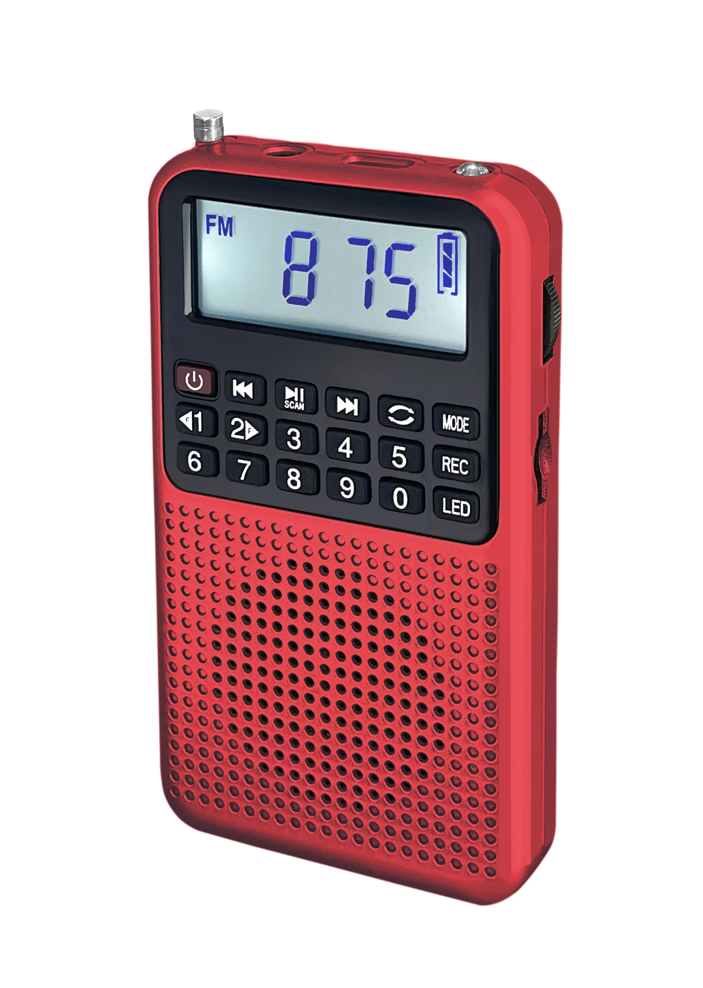 EONKO L-628 Bluetooth FM Radio with TF Card Slot Voice Recorder Flashlight LED Light Earphone Jack  Rechargeable Battery