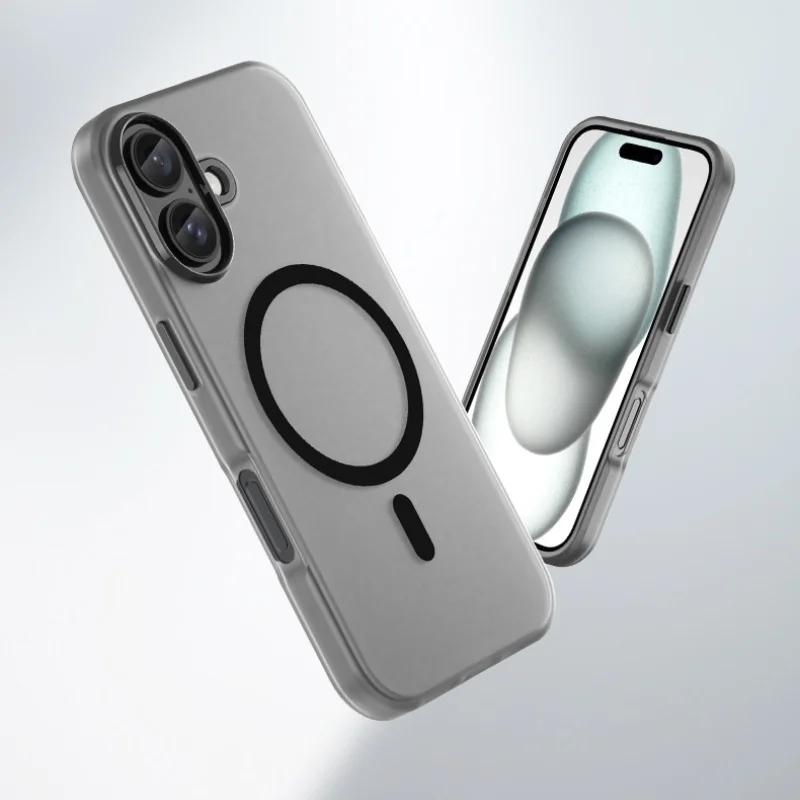 

Suitable for Apple iPhone16 magnetic suction phone case frosted skin feeling promax translucent anti-fall shell plus