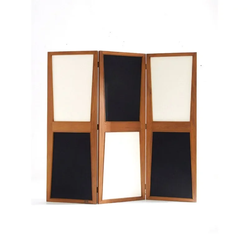 Myanmar teak screen solid wood retro living room bedroom folding partition
