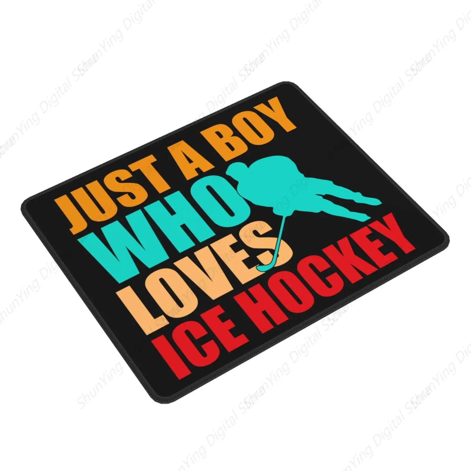 Just A Boy Who Loves Ice Hockey A Waterproof And Non Slip Rubber Base Mouse Pad For Laptops Office Games And Gaming