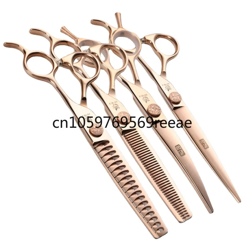 Fenice JP440C Steel Pet Dogs Grooming Scissors Set Straight Curved Thinning Shear Scissors Pet Grooming Cleaning Products