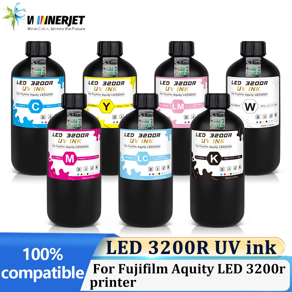 

1000ml LED 3200R UV ink With one time use chip for Fujifilm Aquity LED3200r printer ink