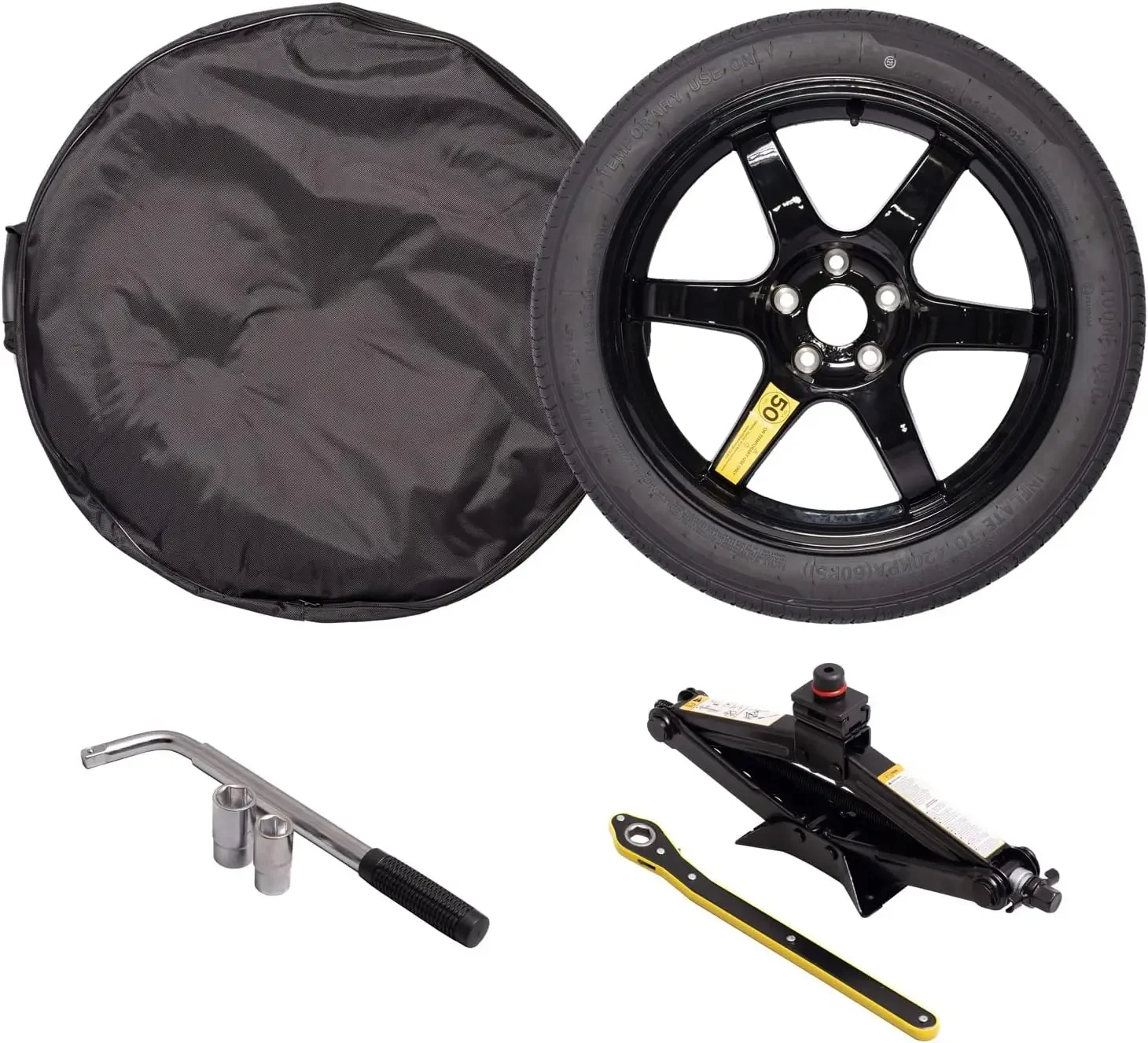 

Complete Spare Wheel and Tire Compatible with 2017 Performance Trim with 20" Wheels - Includes 18x4 Rim, 135/80R18 Tire