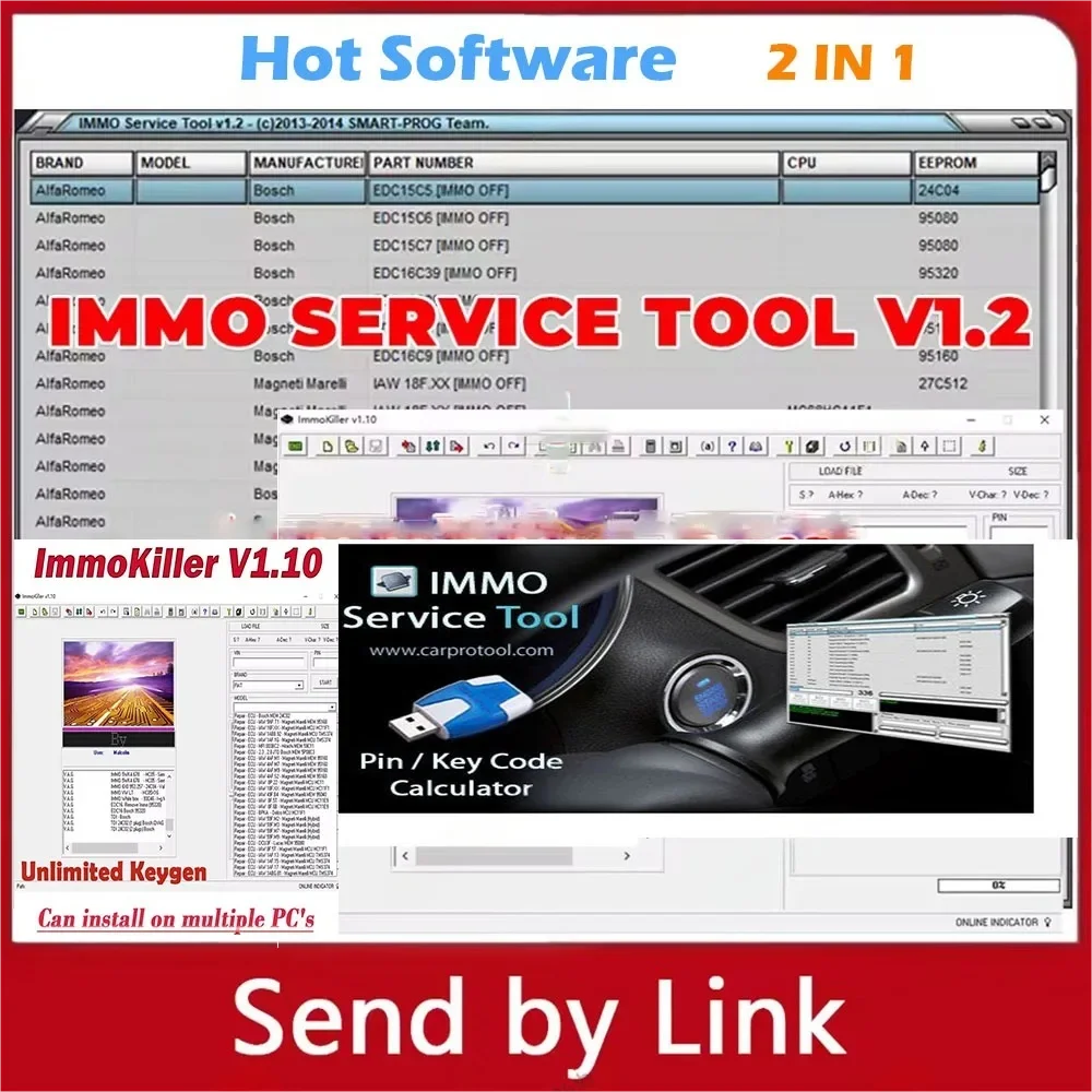 

ImmoKiller V1.1+ Immo Tool V1.2-CAR CODE IMMO OFF для EDC15 EDC16 EDC17 ECU, Virgin Eeprom IMMO Key PIN-код Калькулятор BSI VDO