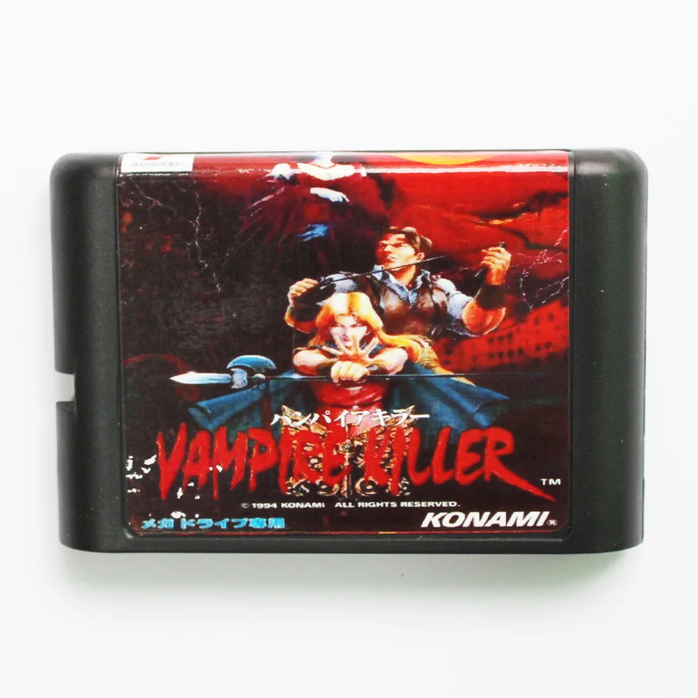 Vampire Killer 16bit MD Game Card For 16 Bit Sega MegaDrive Genesis Consoles