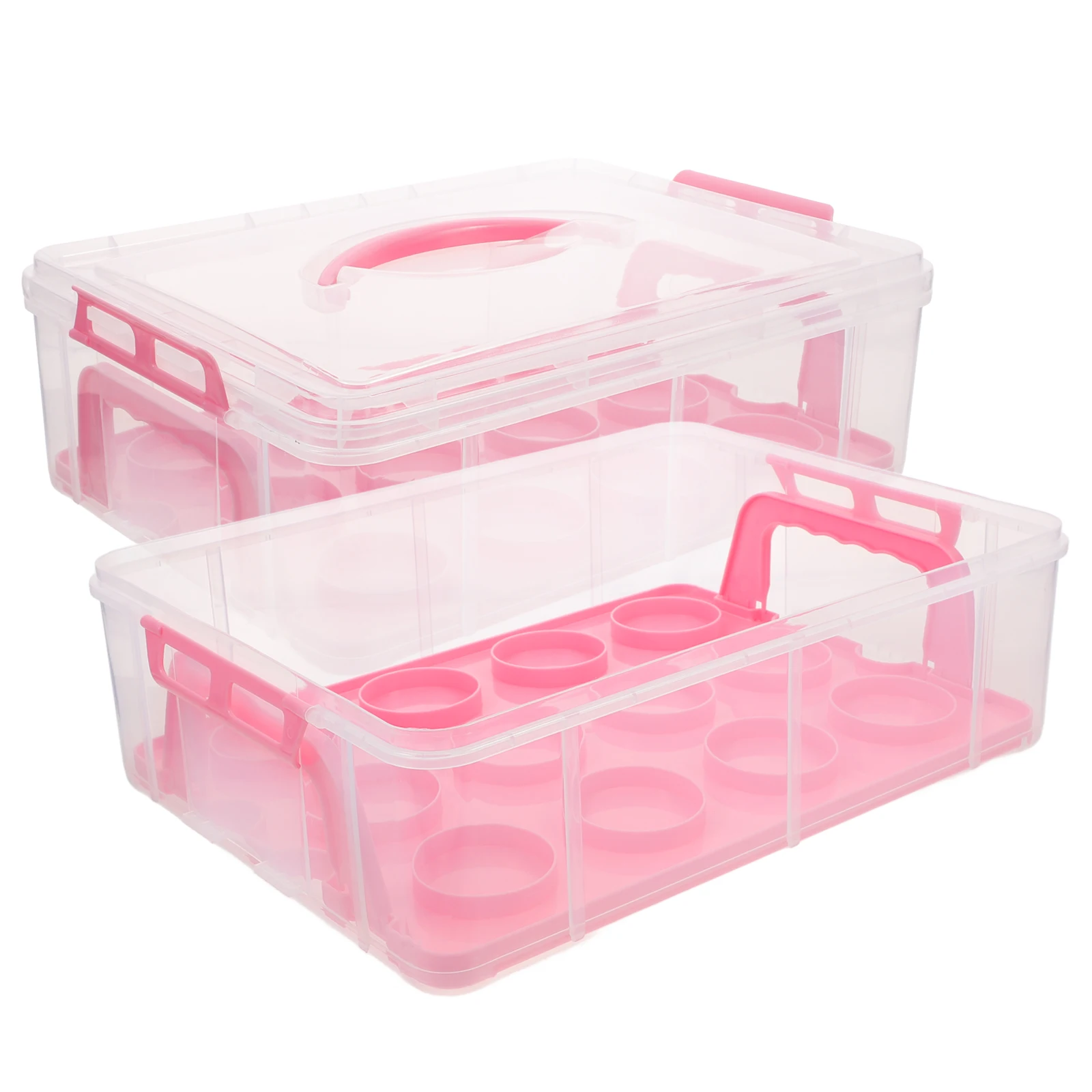 

Clear Cake Box Multi Layer Portable Cupcake Carrier Egg Tart Display Holder Baking Storage Multi Layer Cupcake Containers