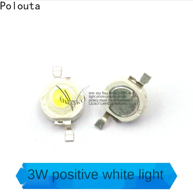 10 Pcs/Set High-brightness High-power 3W Small Light-emitting Diode LED Lamp Beads Are White Warm Lighting Red Yellow Green Blue