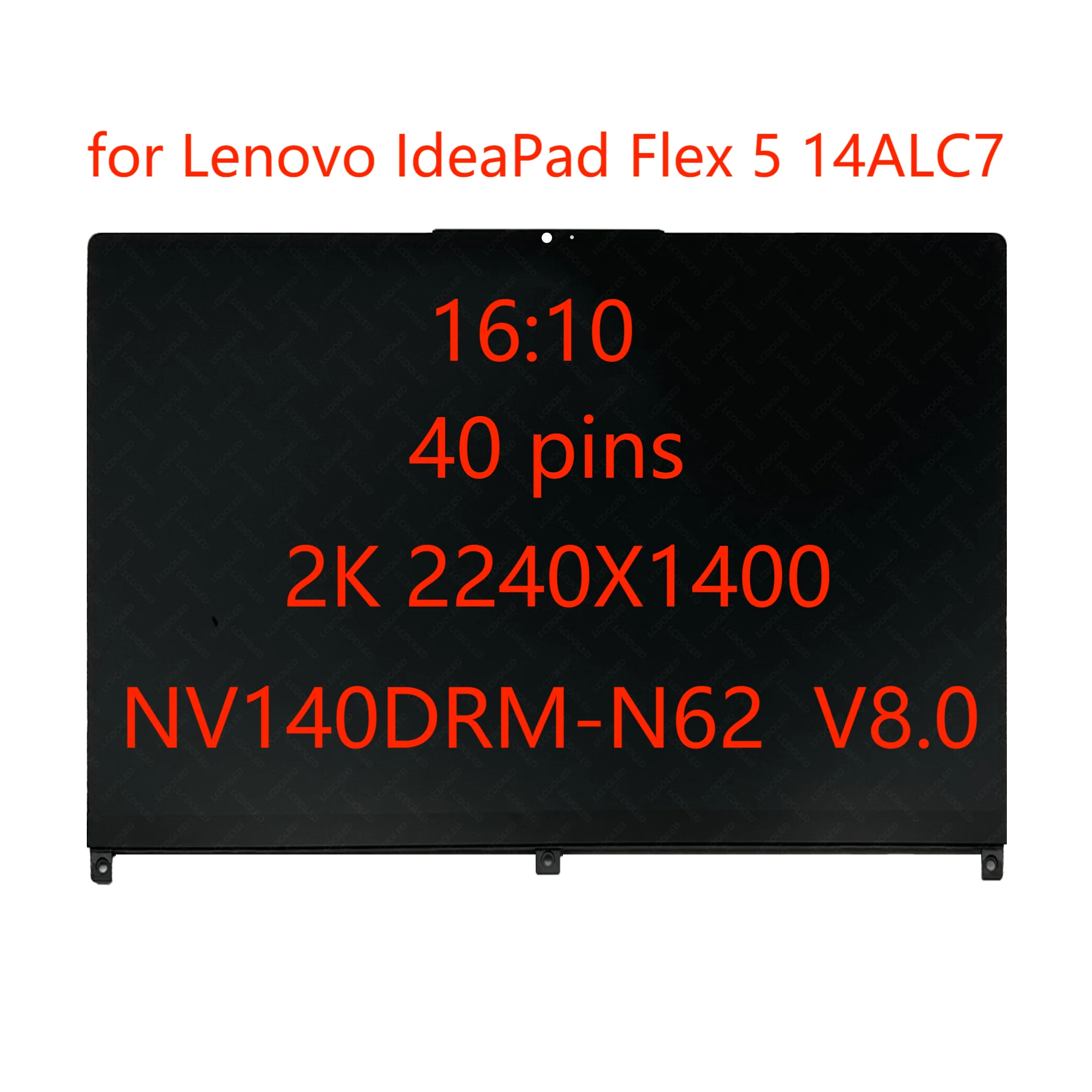 Imagem -02 - Montagem de Toque de Tela Lcd para Lenovo Ideapad Flex 14alc7 Ips Fhd Qhd 1920x120 2240x1400 Edp 30 40 Pinos 5d10s39785 5d10s39786