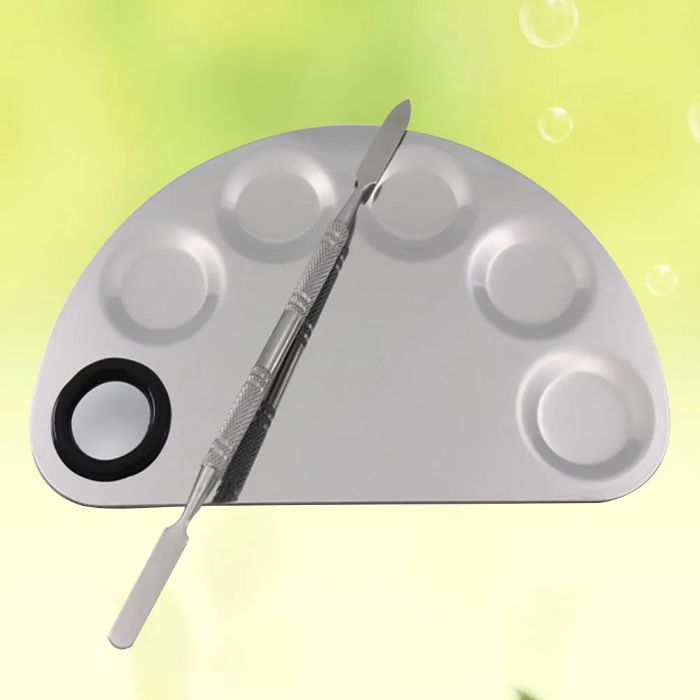 

Professional Grade Stainless Steel Paint Palette Semicircle Shape Easy to Clean and Store Perfect for Students and Hobbyists Art