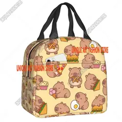 Custom Capybara Insulated Lunch Bag for Women Leakproof Cooler Thermal Lunch Tote Office Picnic Travel