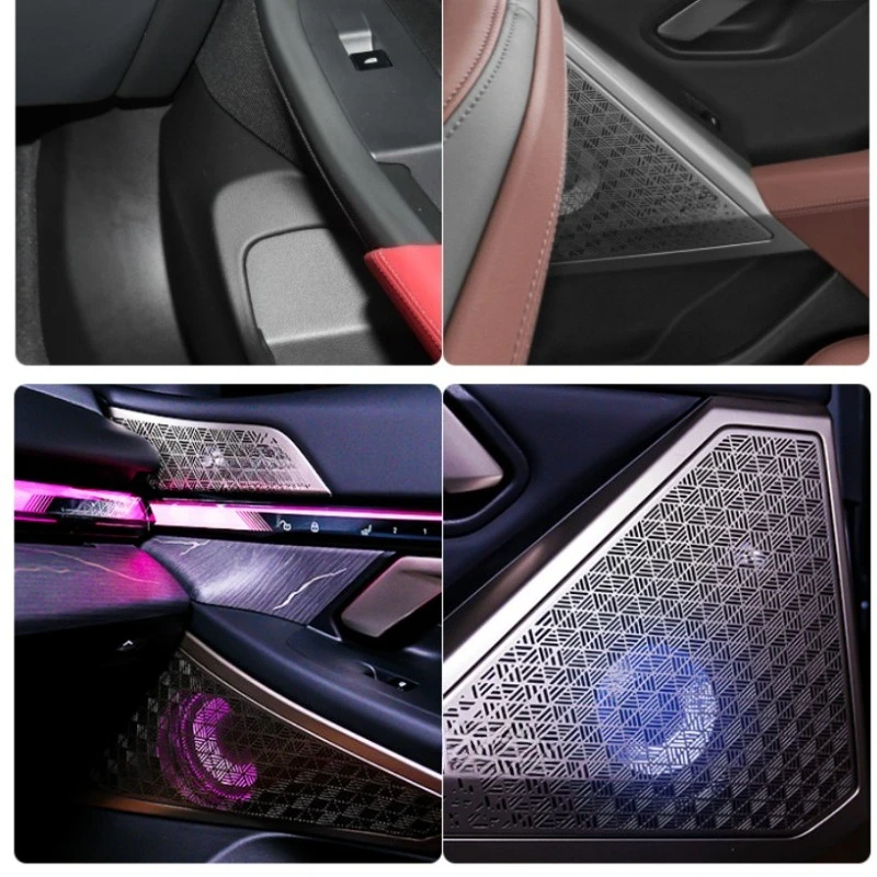 لسيارات BMW 5 Series G60 2024 طقم الإضاءة المحيطة للسيارة 14 مجموعة LED الديناميكية الداخلية لوحة القيادة ملحقات تزيين لوحات الباب