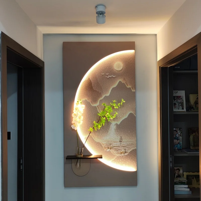 Flowing Water Generates Wealth Hanging Paintings Entrance Decorations Creating Landscapes Living Rooms Corridors Murals Lights