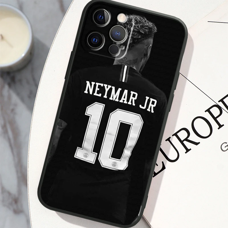 Football Neymar Cool For iPhone 15 14 13 12 11 X XS XR 8 7 6 Pro Plus Max Mini 5S 5 SE Black Phone Case