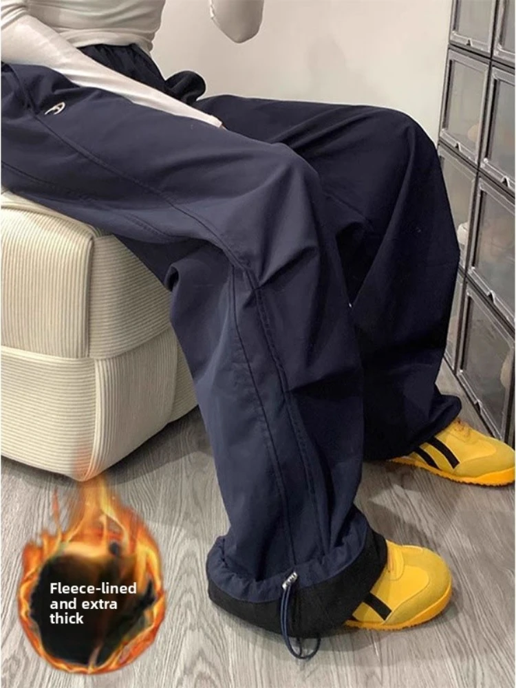 Damen Plüsch Charge Hose Herbst Winter Kollektion Koreanischer Stil Lose Lässige Sporthose für Studenten