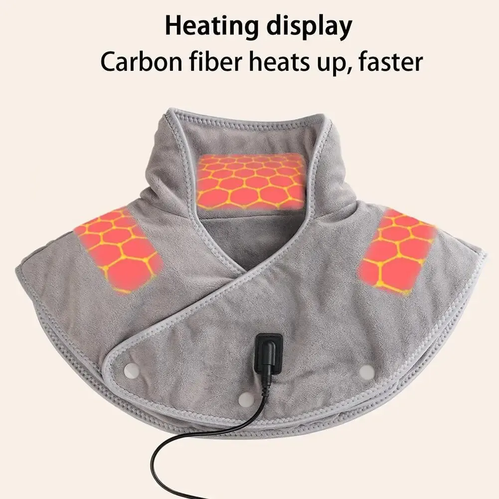 Electric Heating Pad Neck Shoulder Shawl Winter Rapid Heating Blanket Heated Massage Cape Pad Cervical Massager Relieve Fatigue