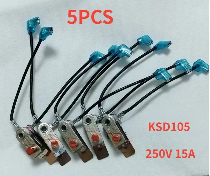 5PCS for Midea original electric pressure cooker pressure switch KSD105 250V 15A temperature controller with plug wire